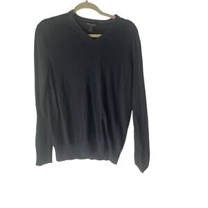 Banana Republic Men's Size Medium Silk Cashmere Blue Henley Sweater